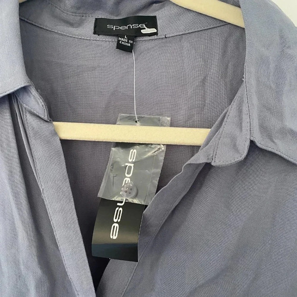 Spense Women's Sleeveless Blouse Opal Blue Size L New with tags - Picture 3 of 5